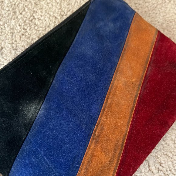 Patricia Nash *Cassini* Wristlet, Colorblock Suede, Gently Used - Picture 2 of 11